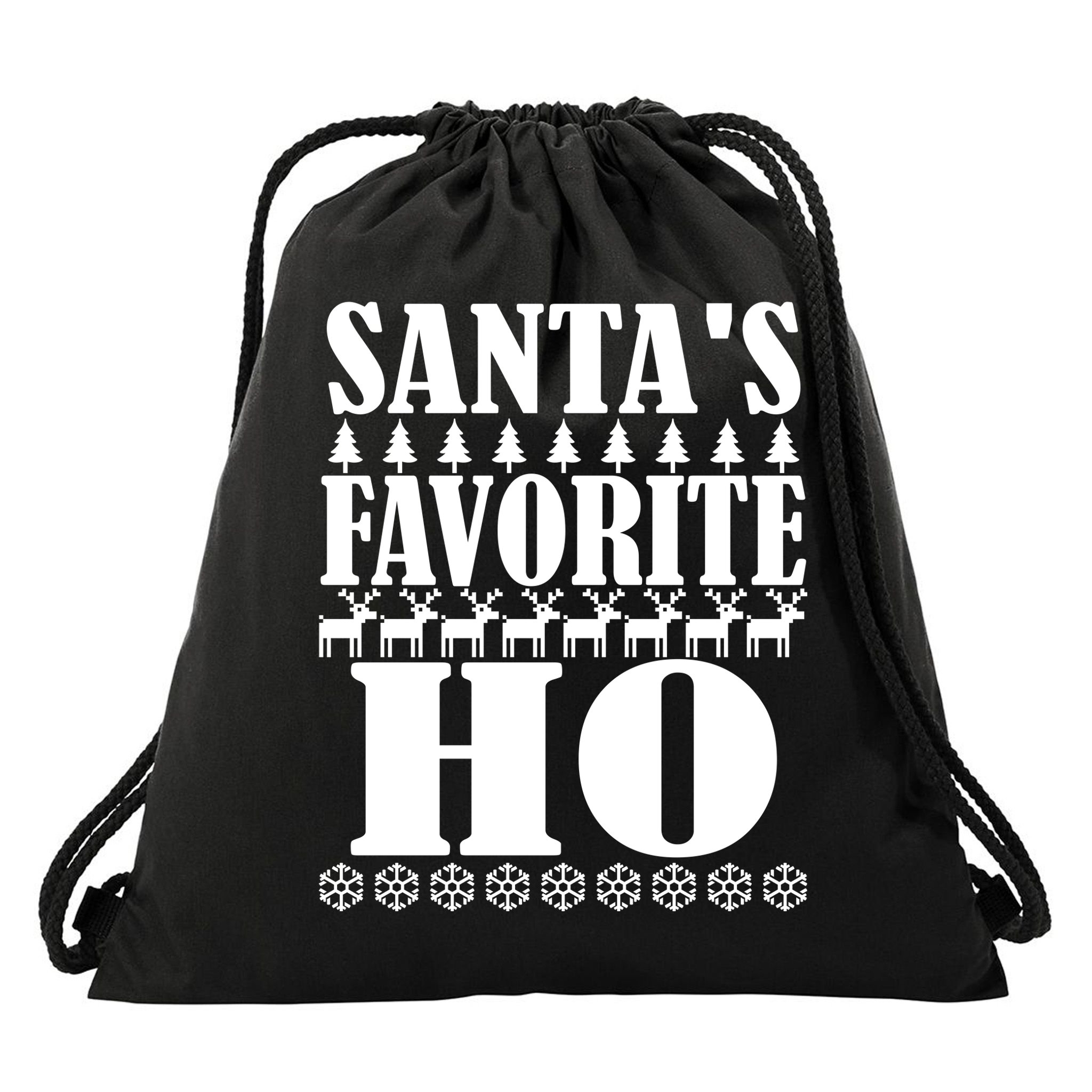 Santas Favorite Ho Drawstring Bag