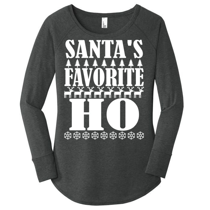 Santa's Favorite Ho Women's Perfect Tri Tunic Long Sleeve Shirt