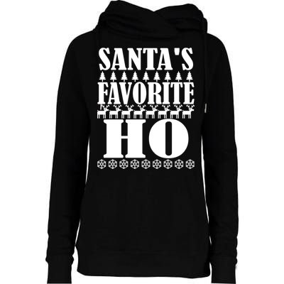 Santa's Favorite Ho Womens Funnel Neck Pullover Hood