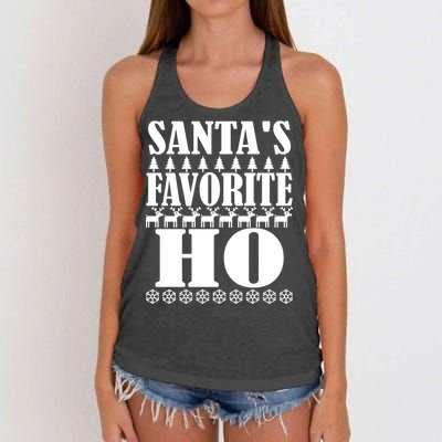 Santa's Favorite Ho Women's Knotted Racerback Tank