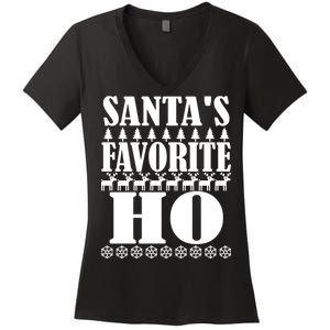 Santa's Favorite Ho Women's V-Neck T-Shirt