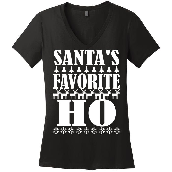 Santa's Favorite Ho Women's V-Neck T-Shirt