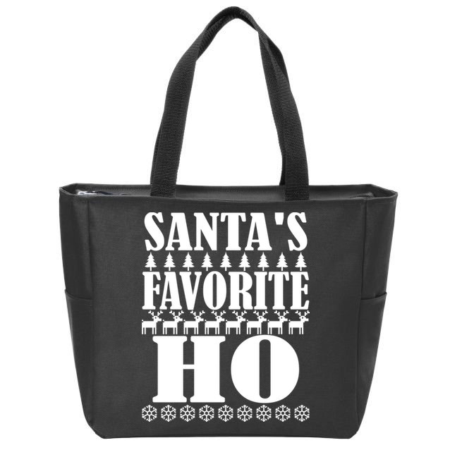 Santa's Favorite Ho Zip Tote Bag