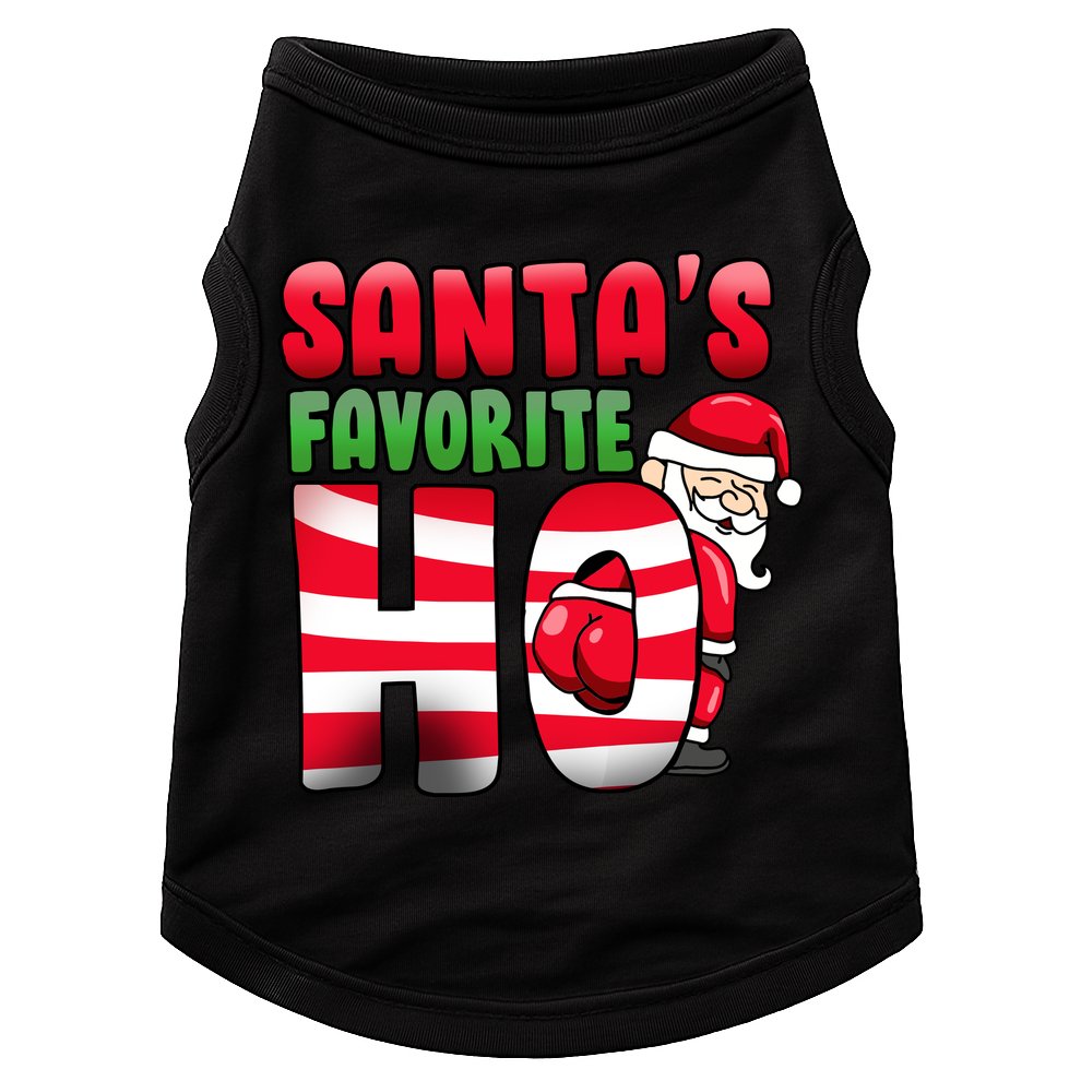 Santa's Favorite Ho Funny X-Mas Doggie Tank