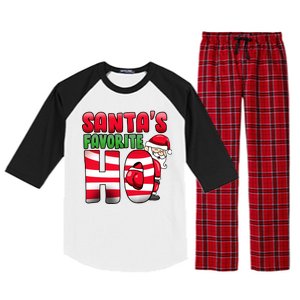 Santa's Favorite Ho Funny X-Mas Raglan Sleeve Pajama Set