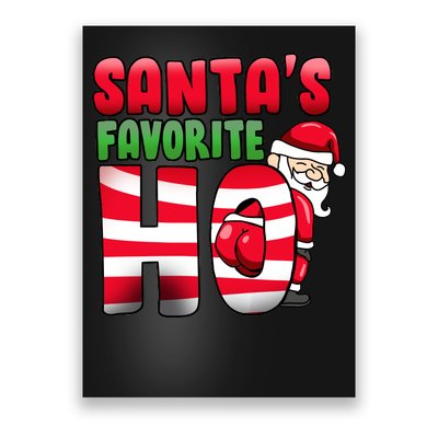 Santa's Favorite Ho Funny X-Mas Poster