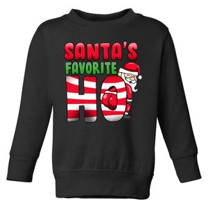 Santa's Favorite Ho Funny X-Mas Toddler Sweatshirt