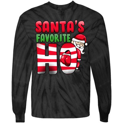 Santa's Favorite Ho Funny X-Mas Tie-Dye Long Sleeve Shirt