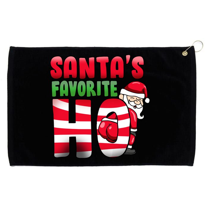 Santa's Favorite Ho Funny X-Mas Grommeted Golf Towel