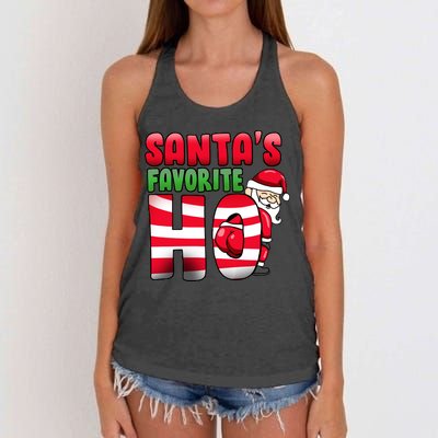 Santa's Favorite Ho Funny X-Mas Women's Knotted Racerback Tank