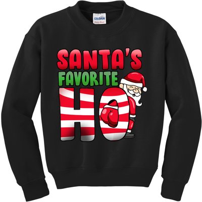 Santa's Favorite Ho Funny X-Mas Kids Sweatshirt