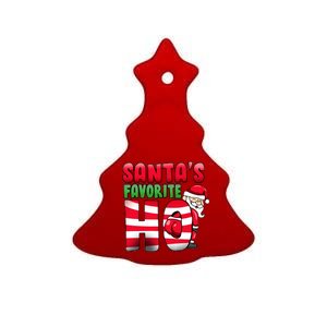 Santa's Favorite Ho Funny X-Mas Ceramic Tree Ornament