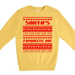 Santa's Favorite Ho Ugly Christmas Sweater Premium Crewneck Sweatshirt