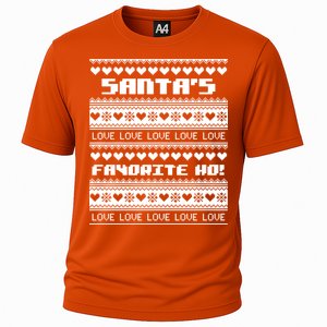 Santa's Favorite Ho Ugly Christmas Sweater Cooling Performance Crew T-Shirt