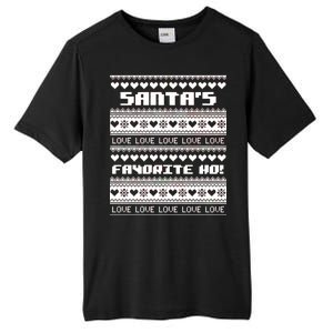 Santa's Favorite Ho Ugly Christmas Sweater Tall Fusion ChromaSoft Performance T-Shirt