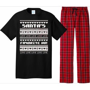 Santa's Favorite Ho Ugly Christmas Sweater Pajama Set