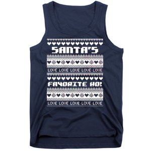 Santa's Favorite Ho Ugly Christmas Sweater Tank Top