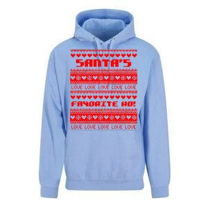 Santa's Favorite Ho Ugly Christmas Sweater Unisex Surf Hoodie