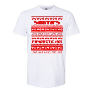 Santa's Favorite Ho Ugly Christmas Sweater Softstyle CVC T-Shirt