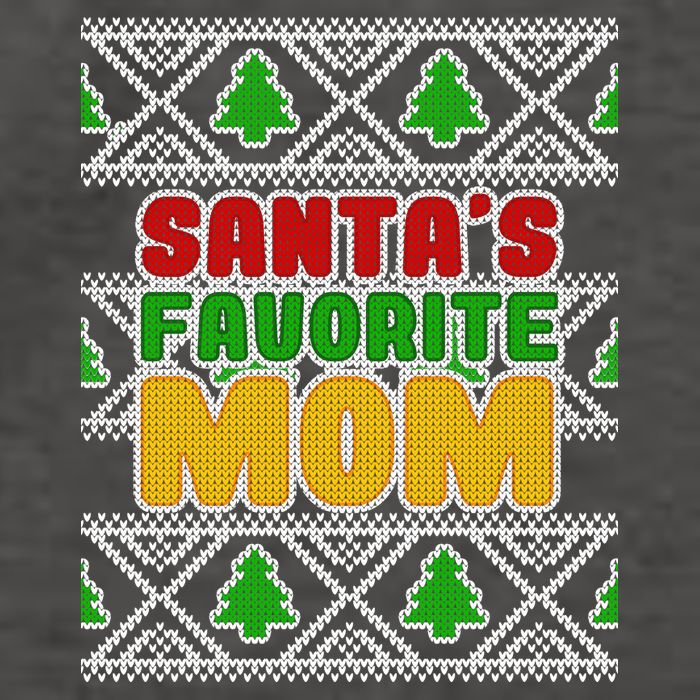 Santa's Favorite Mom Ugly Sweater Vector Backpack
