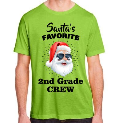 Santa's Favorite Second Grade Crew Christmas Adult ChromaSoft Performance T-Shirt