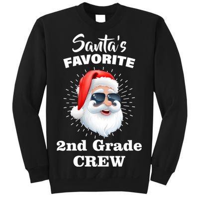 Santa's Favorite Second Grade Crew Christmas Sweatshirt