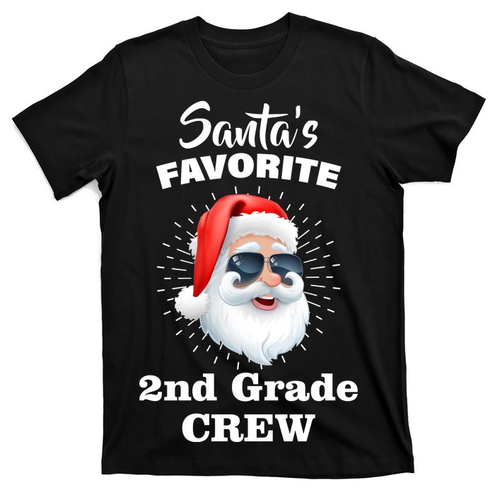 Santa's Favorite Second Grade Crew Christmas T-Shirt