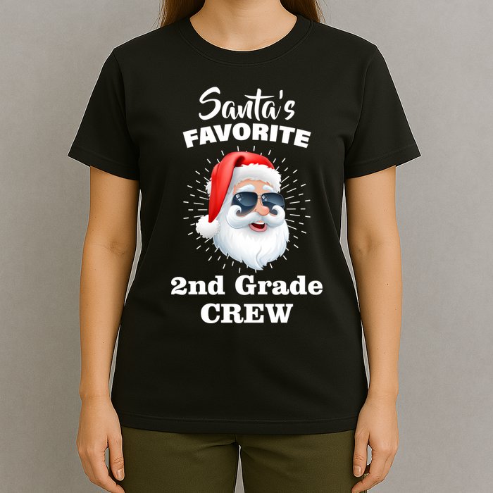 Santa's Favorite Second Grade Crew Christmas T-Shirt