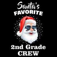 Santa's Favorite Second Grade Crew Christmas T-Shirt