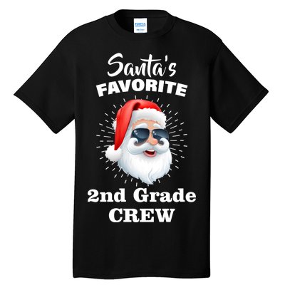 Santa's Favorite Second Grade Crew Christmas Tall T-Shirt