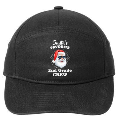 Santa's Favorite Second Grade Crew Christmas 7-Panel Snapback Hat