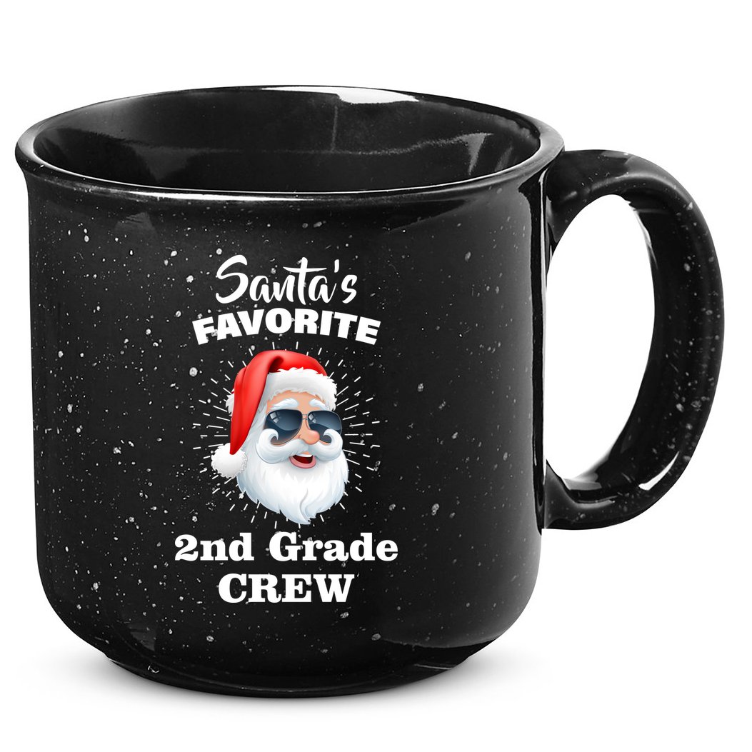 Santa's Favorite Second Grade Crew Christmas 15oz Campfire Ceramic Mug