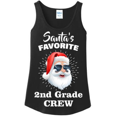 Santa's Favorite Second Grade Crew Christmas Ladies Essential Tank