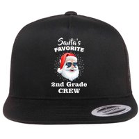 Santa's Favorite Second Grade Crew Christmas Flat Bill Trucker Hat