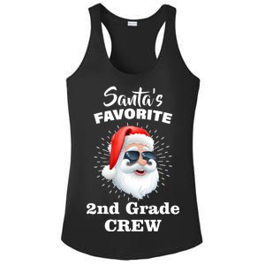 Santa's Favorite Second Grade Crew Christmas Ladies PosiCharge Competitor Racerback Tank