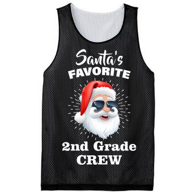 Santa's Favorite Second Grade Crew Christmas Mesh Reversible Basketball Jersey Tank