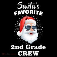 Santa's Favorite Second Grade Crew Christmas Premium T-Shirt