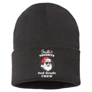 Santa's Favorite Second Grade Crew Christmas Sustainable Knit Beanie