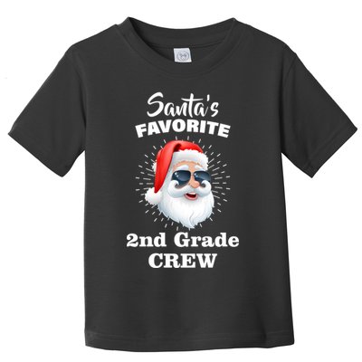 Santa's Favorite Second Grade Crew Christmas Toddler T-Shirt