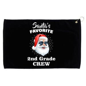 Santa's Favorite Second Grade Crew Christmas Grommeted Golf Towel