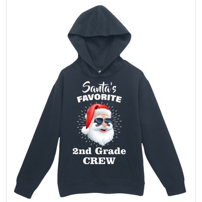 Santa's Favorite Second Grade Crew Christmas Urban Pullover Hoodie