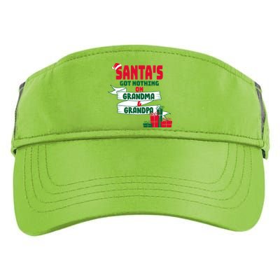 Santa's Got Nothing On Grandma And Grandpa Christmas Adult Drive Performance Visor