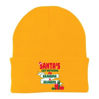 Santa's Got Nothing On Grandma And Grandpa Christmas Knit Cap Winter Beanie