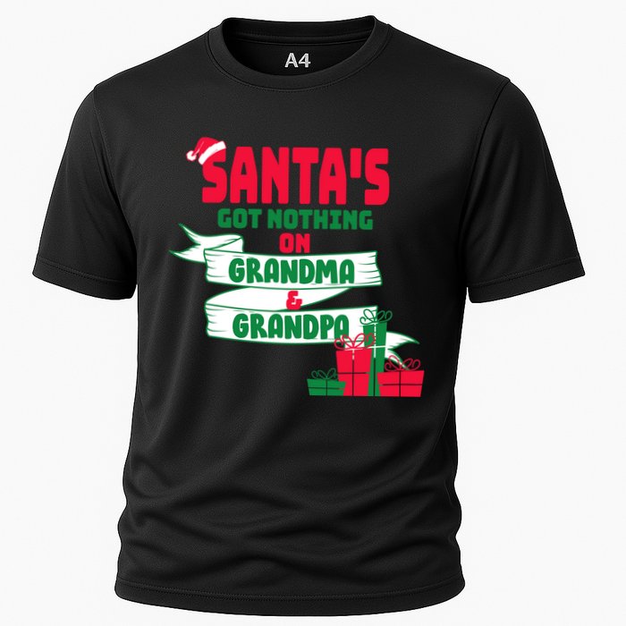 Santa's Got Nothing On Grandma And Grandpa Christmas Cooling Performance Crew T-Shirt