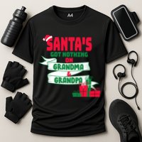 Santa's Got Nothing On Grandma And Grandpa Christmas Cooling Performance Crew T-Shirt