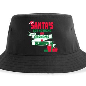 Santa's Got Nothing On Grandma And Grandpa Christmas Sustainable Bucket Hat