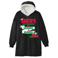 Santa's Got Nothing On Grandma And Grandpa Christmas Hooded Wearable Blanket