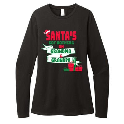 Santa's Got Nothing On Grandma And Grandpa Christmas Womens CVC Long Sleeve Shirt