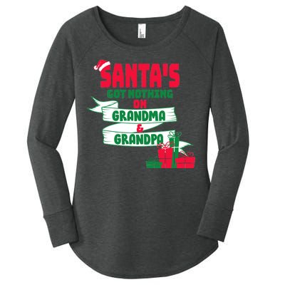 Santa's Got Nothing On Grandma And Grandpa Christmas Women's Perfect Tri Tunic Long Sleeve Shirt