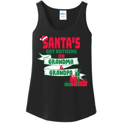 Santa's Got Nothing On Grandma And Grandpa Christmas Ladies Essential Tank